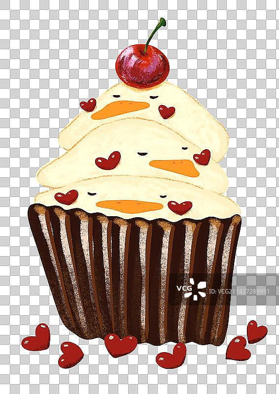 巧克力布朗尼纸杯蛋糕图片素材