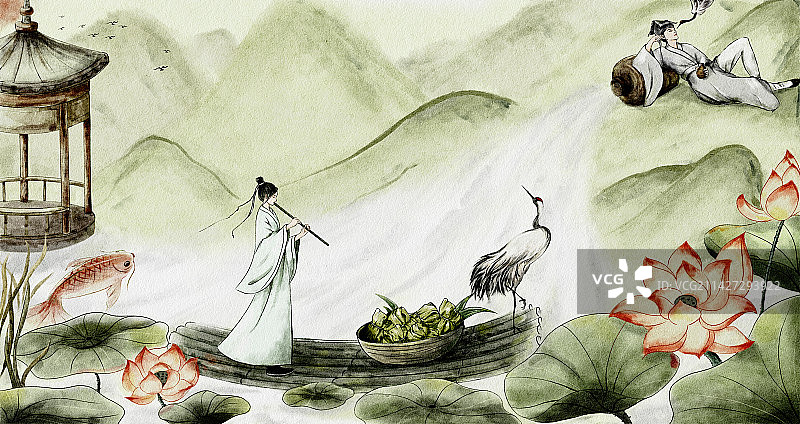 酒醉端午图片素材