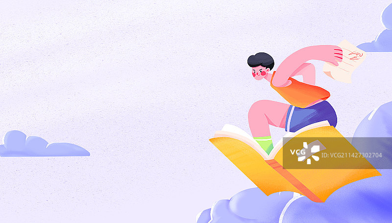 创意扁平教育人物考研插画图片素材