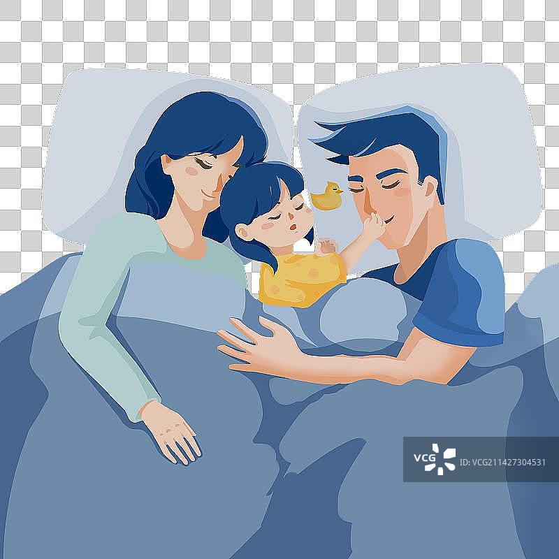 世界睡眠日全家好梦图片素材