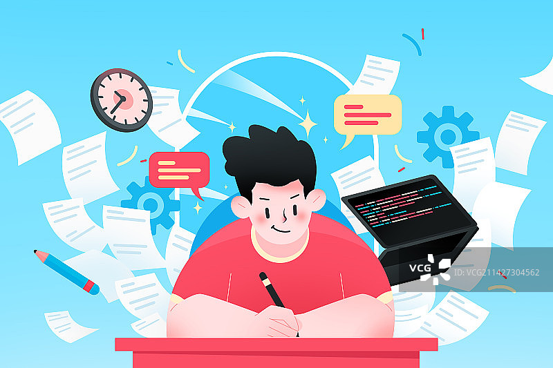 努力学习的男人图片素材