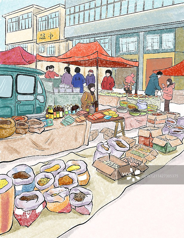 菜场一角图片素材