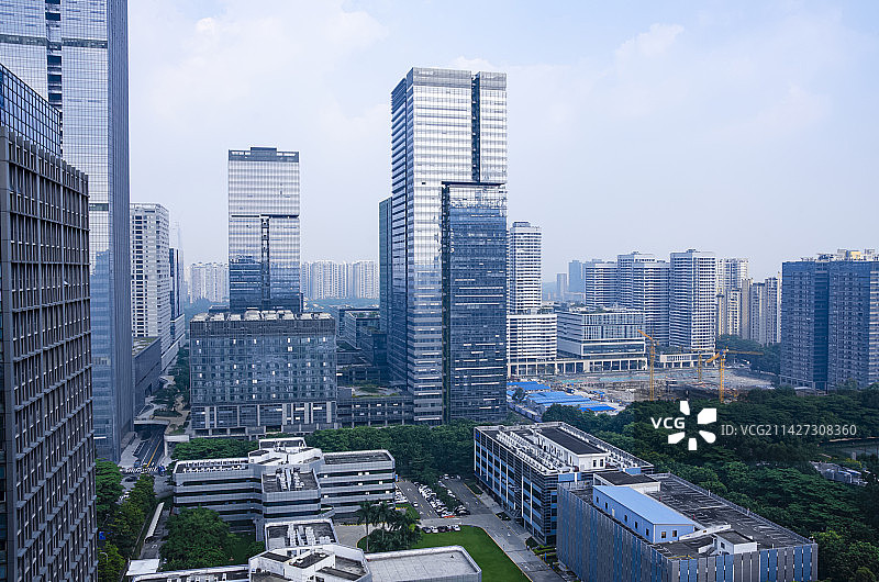 深圳南山科技园城市摩天大楼建筑群图片素材