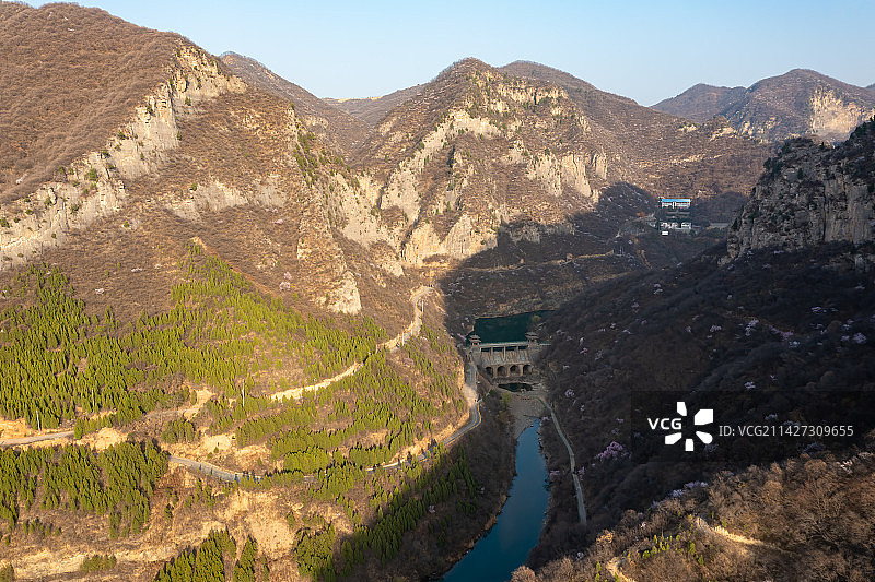 郑州巩义青龙山慈云寺建筑风光图片素材