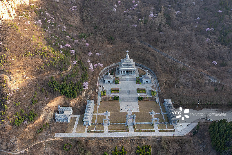 郑州巩义青龙山慈云寺建筑风光图片素材