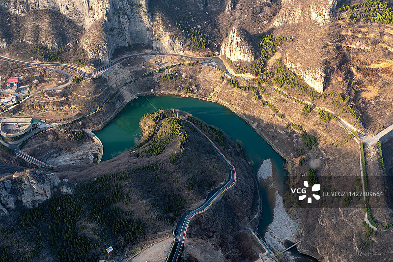 郑州巩义青龙山慈云寺建筑风光图片素材