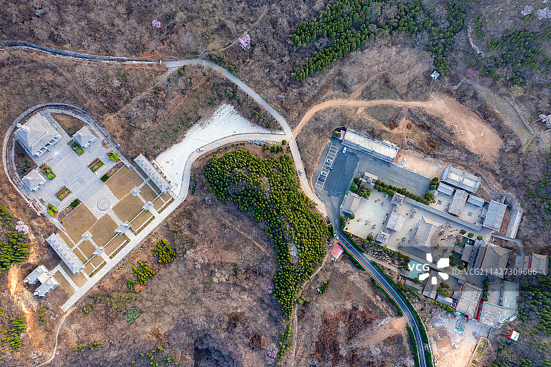 郑州巩义青龙山慈云寺建筑风光图片素材