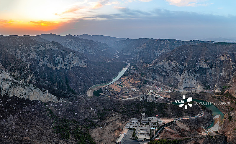 郑州巩义青龙山慈云寺建筑风光图片素材