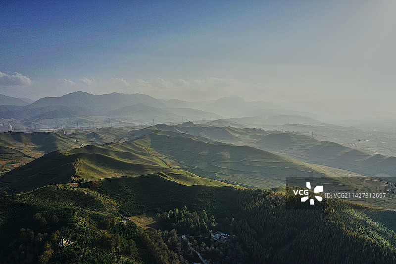西北丘陵地貌图片素材