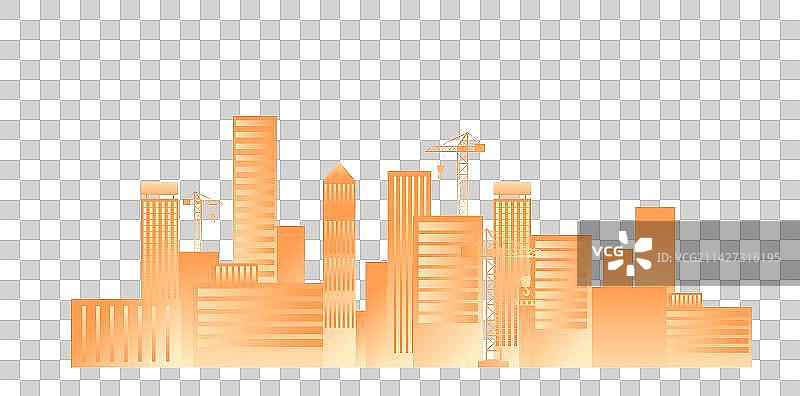 城市建筑剪影插画图片素材