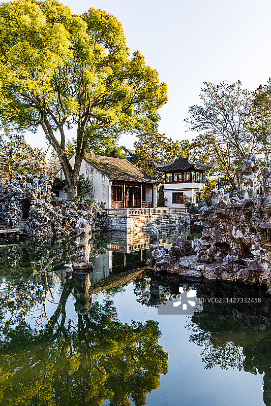 苏州园林，狮子林，春天风光图片素材