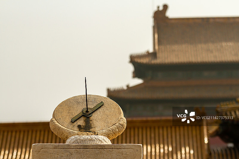 北京故宫古代计时工具日晷图片素材