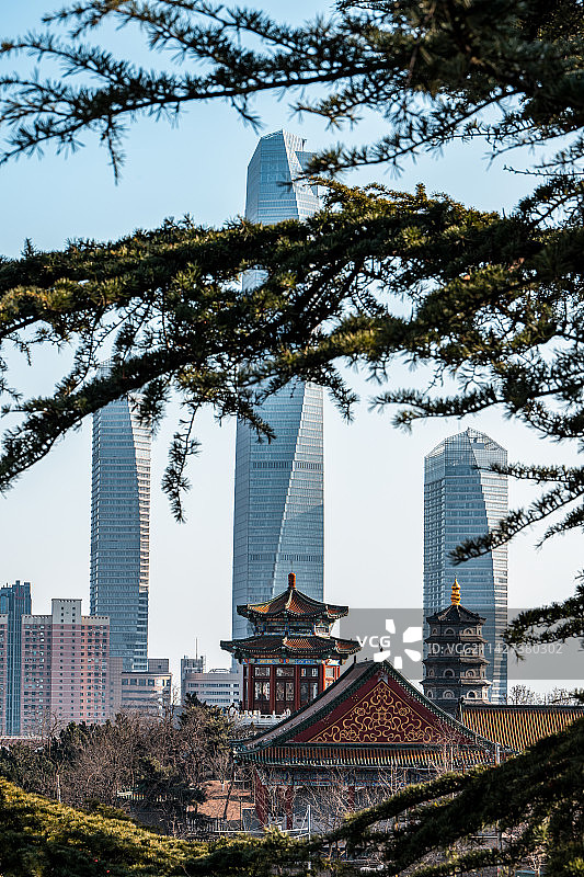 湛山寺古今图片素材