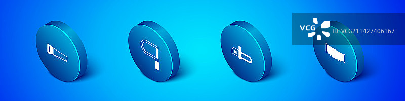 2.5D手锯链锯套装图片素材