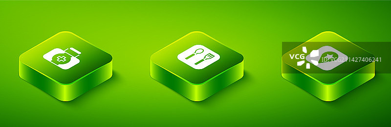 2.5D露营叉子勺子定位图片素材