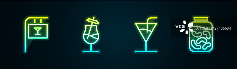 街道路牌：酒吧鸡尾酒图片素材