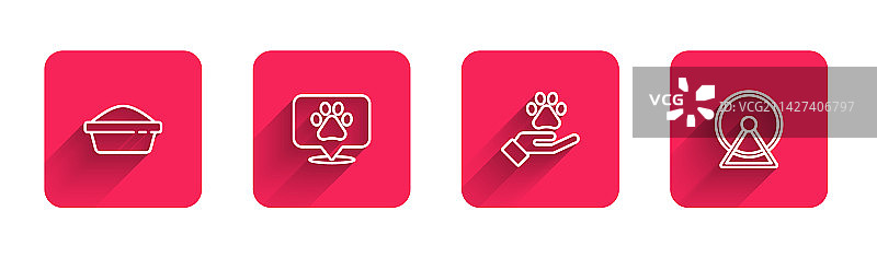 宠物食品碗摆放兽医指导图片素材