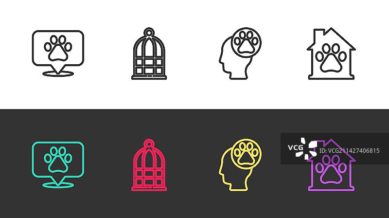 兽医鸟笼线条位置图片素材