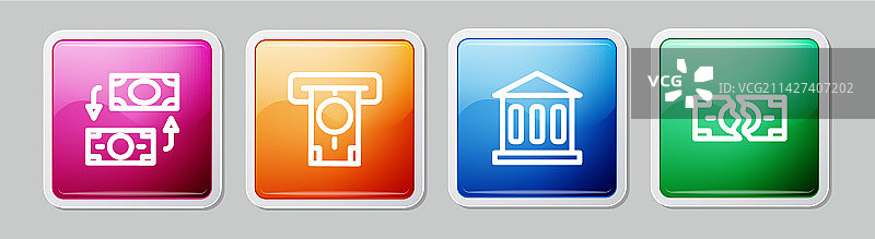 货币兑换自动取款机银行图标图片素材