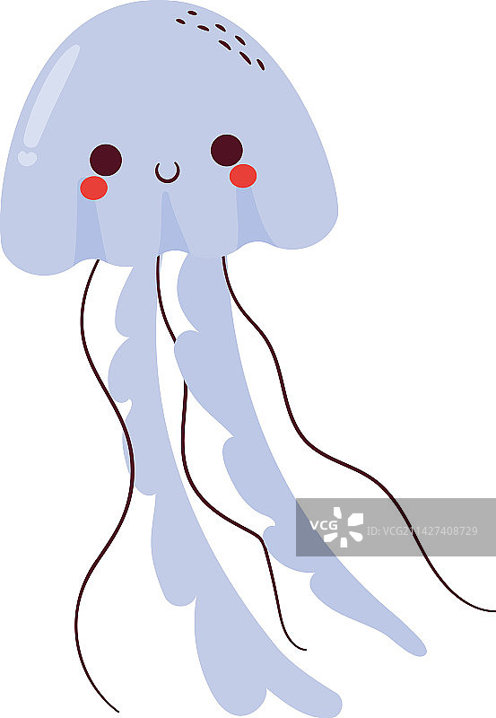 可爱水母设计图片素材