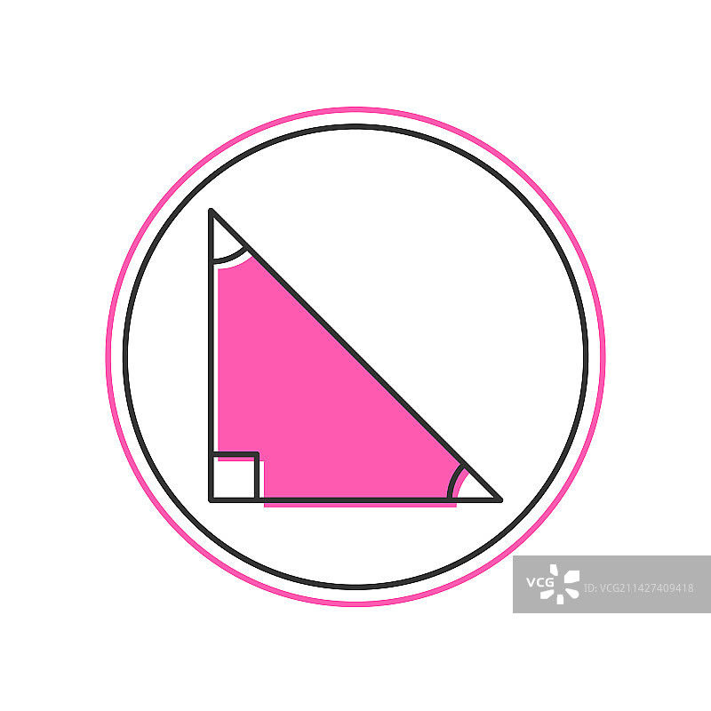 三角形数学轮廓填充图标图片素材