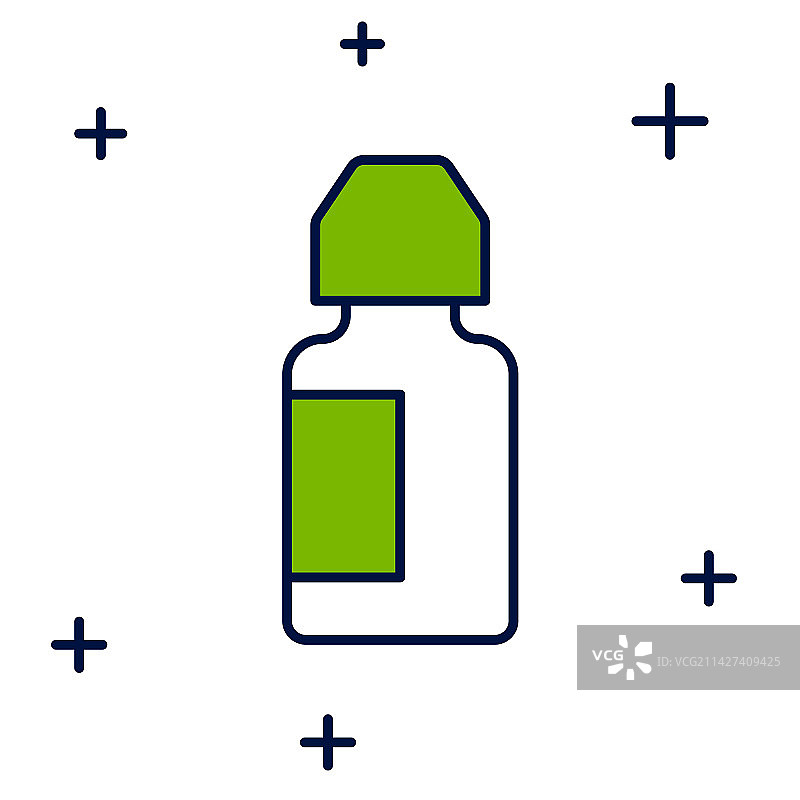 眼药水瓶轮廓图标图片素材