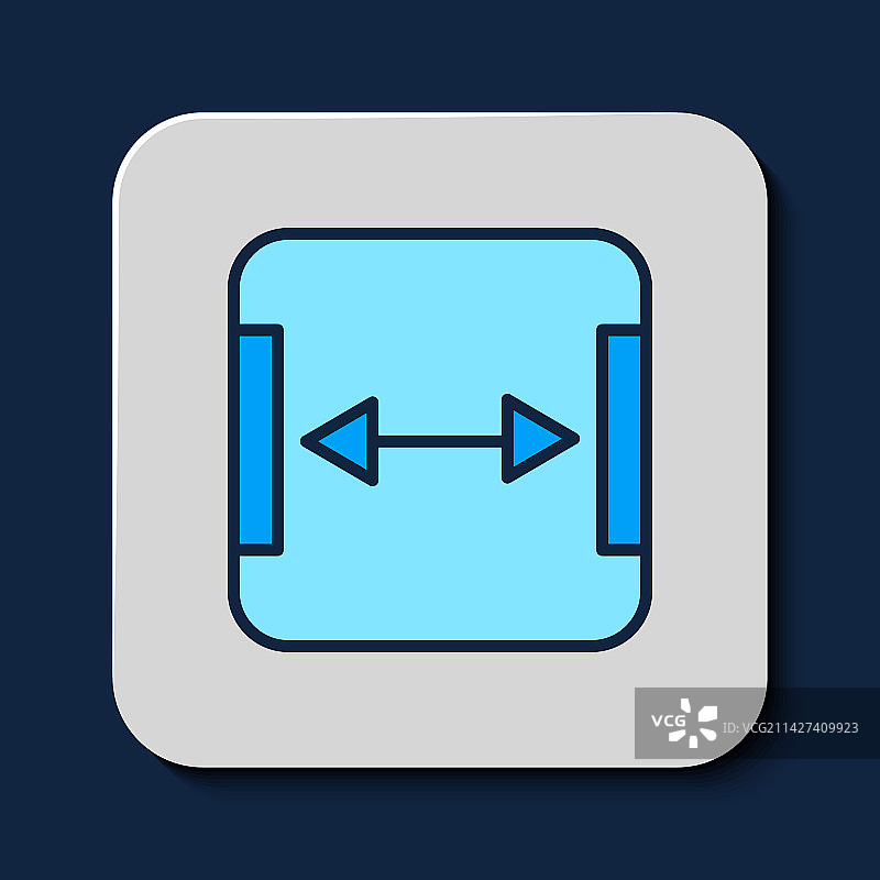 区域测量线性图标图片素材