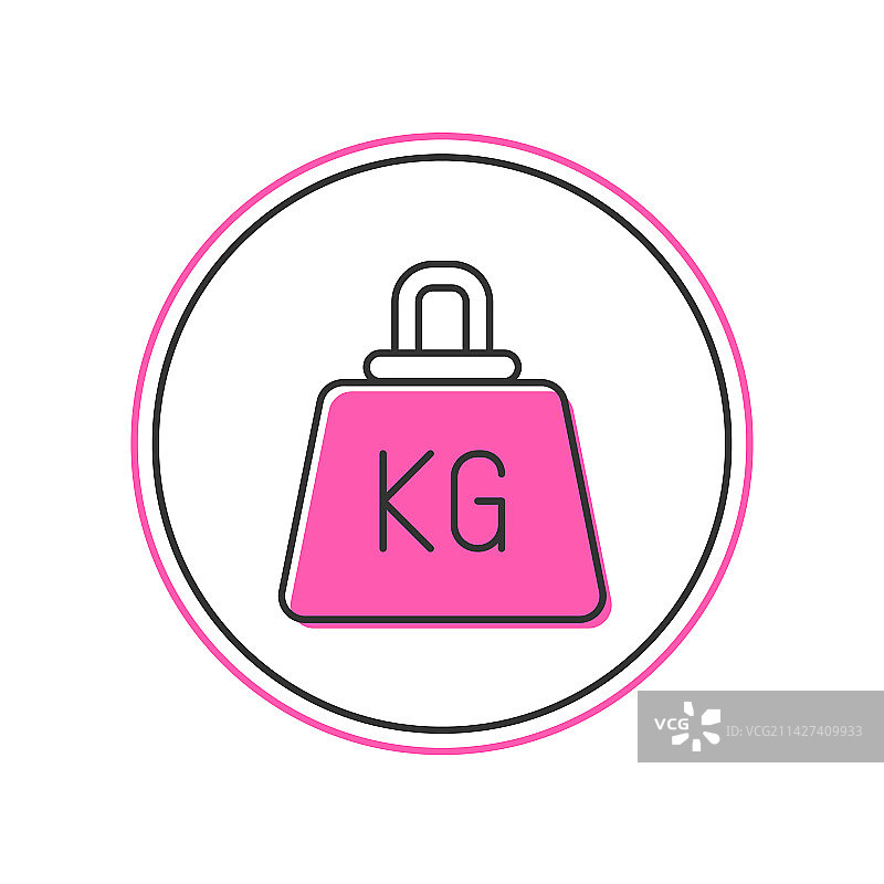 白色背景上的轮廓重量图标图片素材