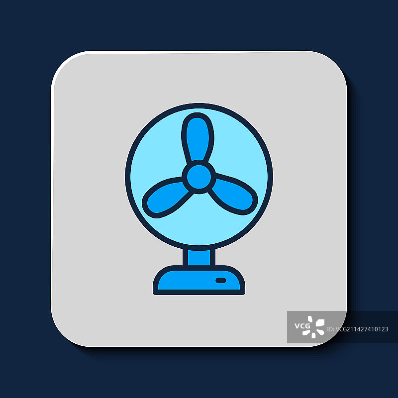 电风扇轮廓图标图片素材