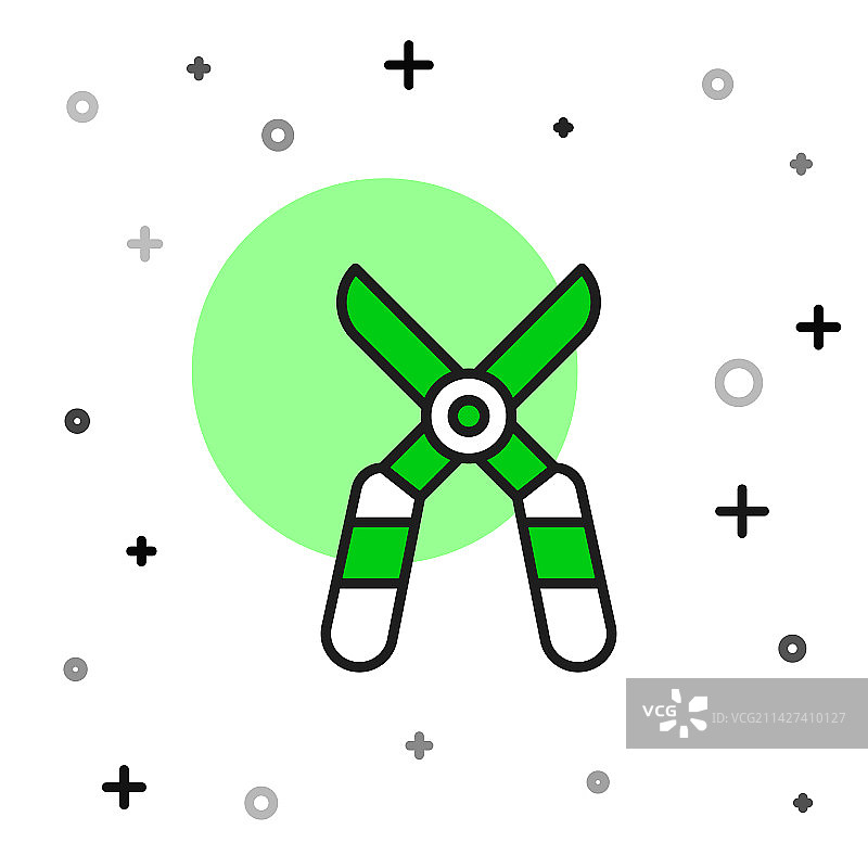 园艺手工剪刀轮廓图标图片素材