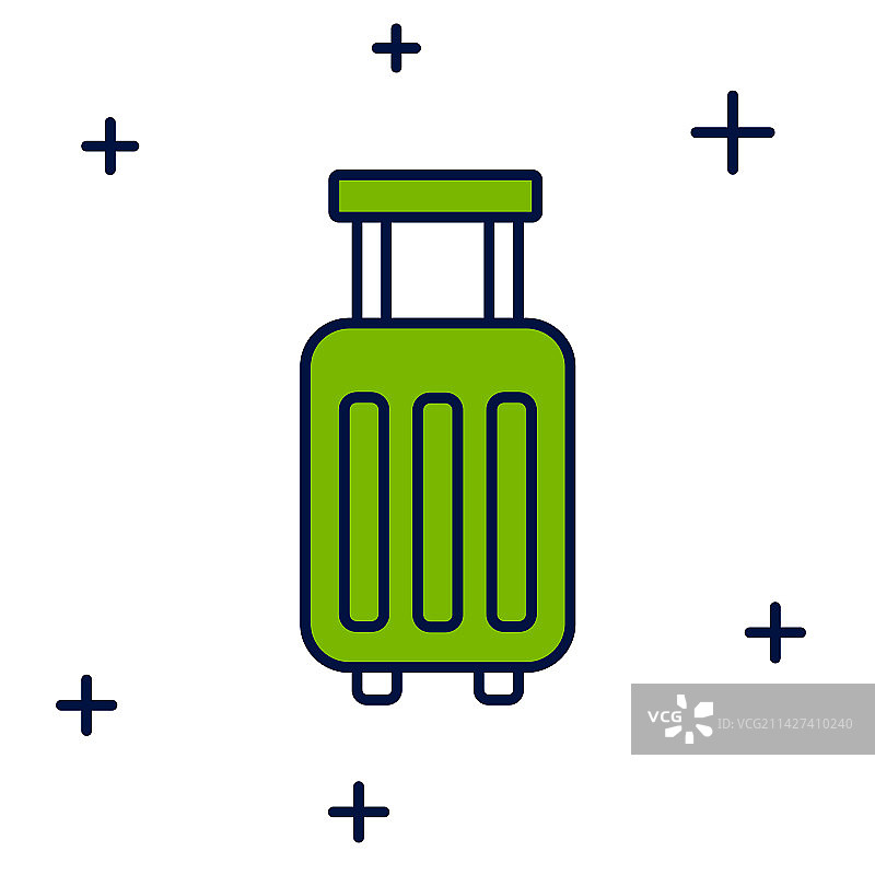 旅行箱轮廓图标图片素材