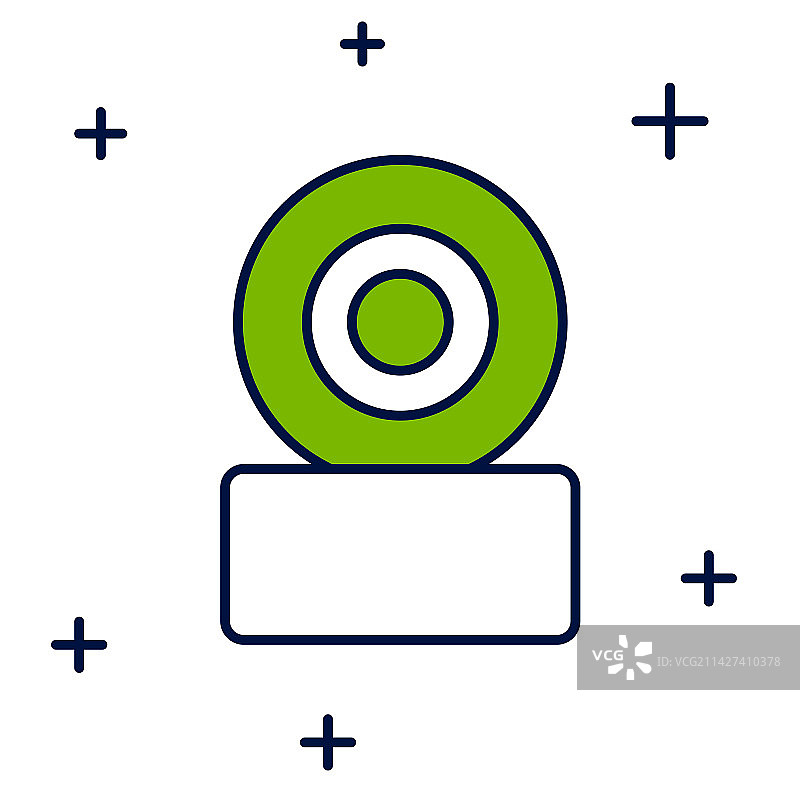 滑板轮轮廓图标图片素材