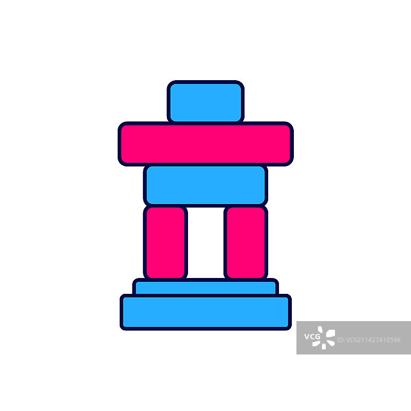 因纽特石堆图标图片素材