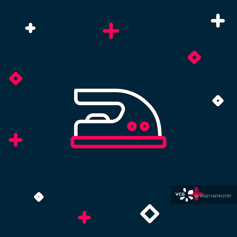 电熨斗线条图标图片素材