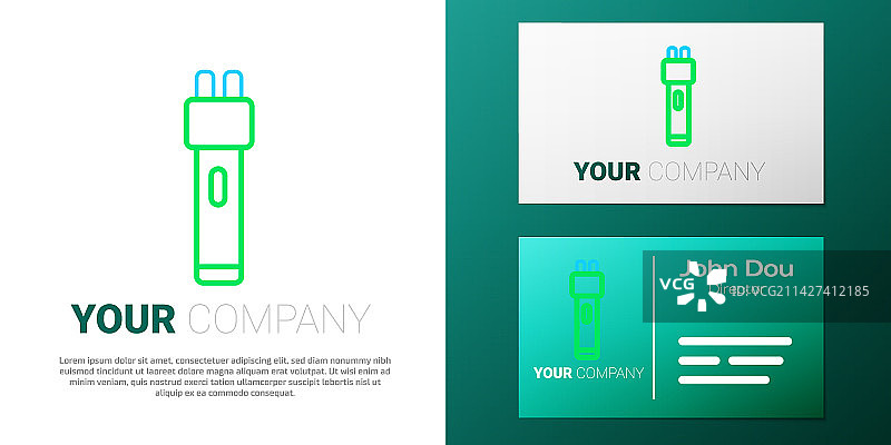 警用电击枪线性图标图片素材