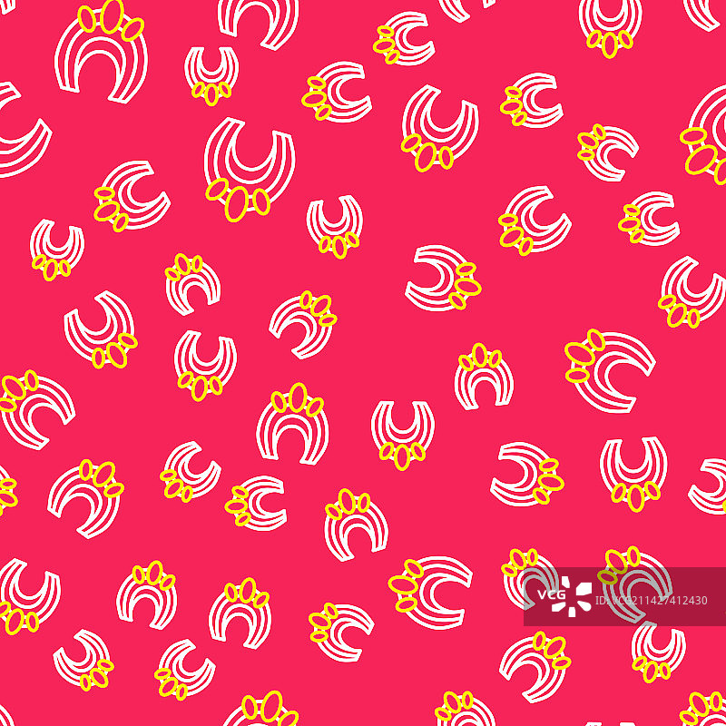 线条埃及项链图标无缝背景图片素材