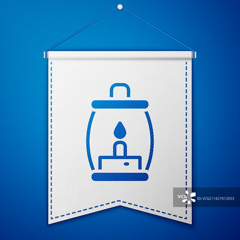 蓝色露营灯图标图片素材