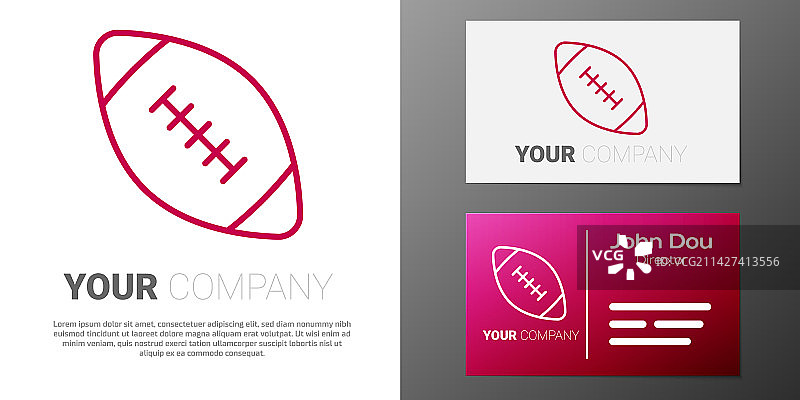 线条美式橄榄球图标图片素材