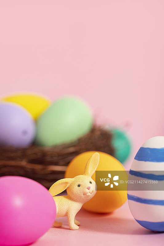 复活节彩蛋兔子粉色图片图片素材