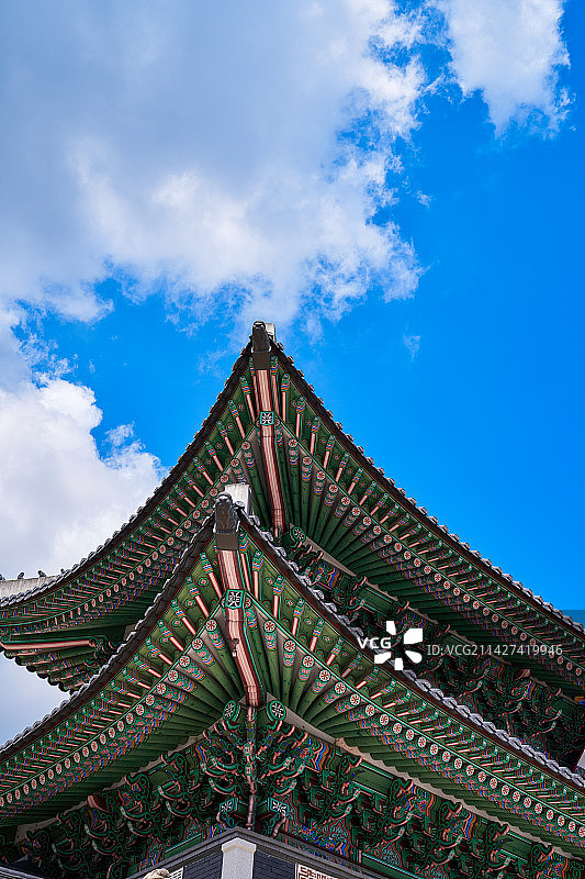 韩国传统文化：朝鲜时代汉阳城郭与云景图片素材