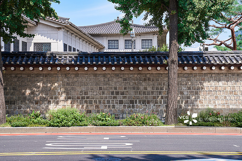 韩国传统文化：朝鲜时代汉阳城郭与云景图片素材