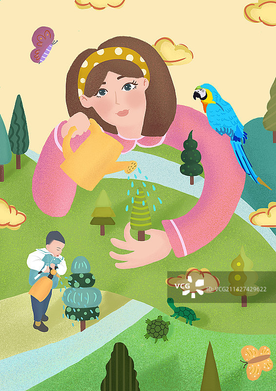 是春天，是植物节图片素材