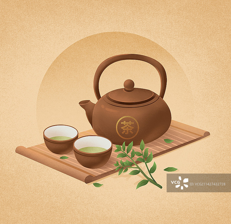 谷雨喝茶二十四节气文化习俗茶文化茶具图片素材