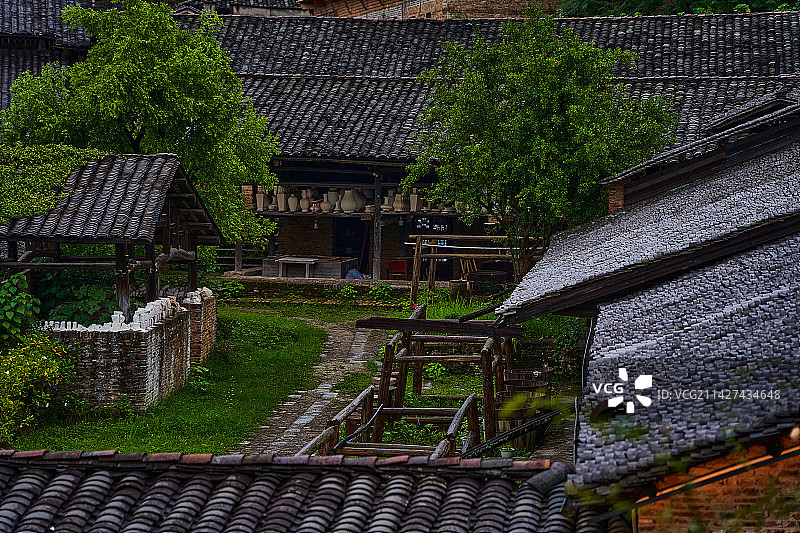 御窑厂内的老式建筑图片素材