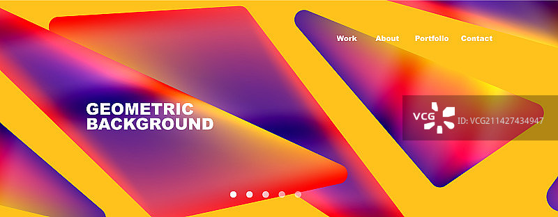 明亮多彩的三角形抽象图片素材