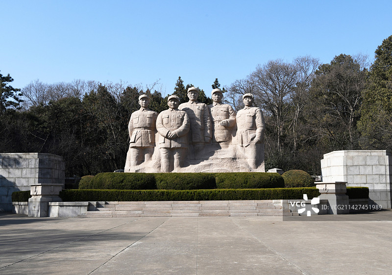 江苏徐州淮海战役总前委群雕图片素材
