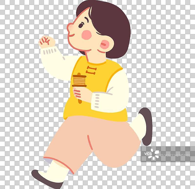 儿童节手绘卡通欢快的儿童图片素材