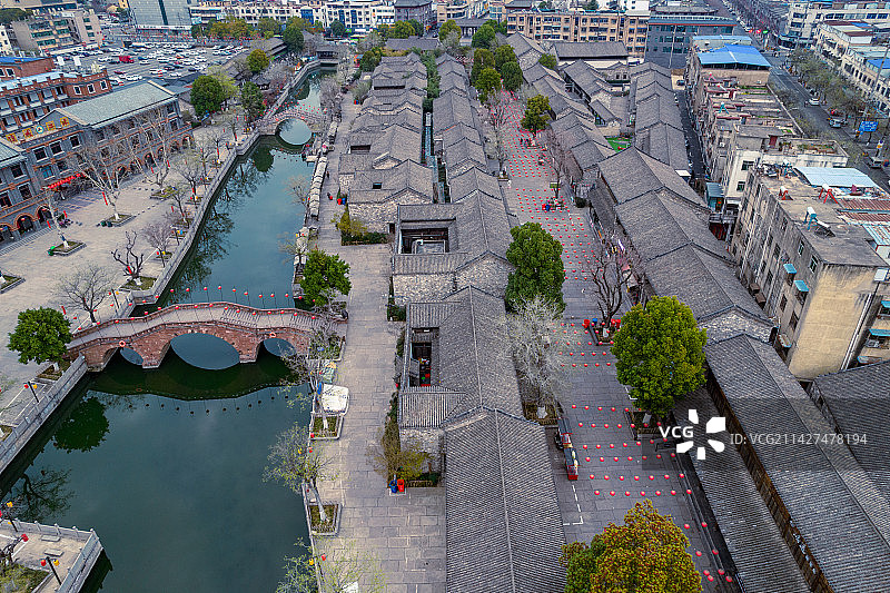 安徽阜阳市颍上县传统中国风古建筑图片素材