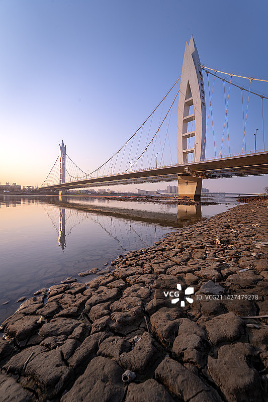 西安灞河元朔大桥图片素材