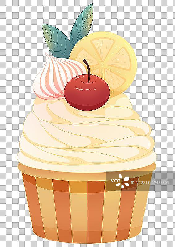 食物水果冰淇淋手绘美味免抠元素图片素材